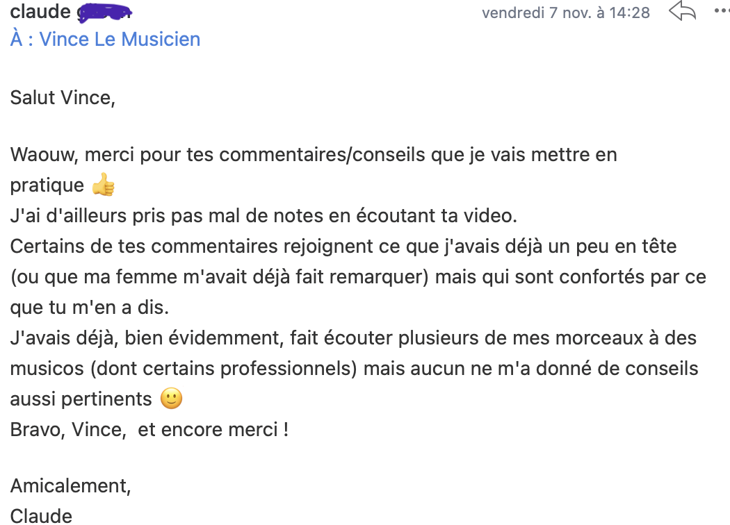 Témoignage d’élève 1