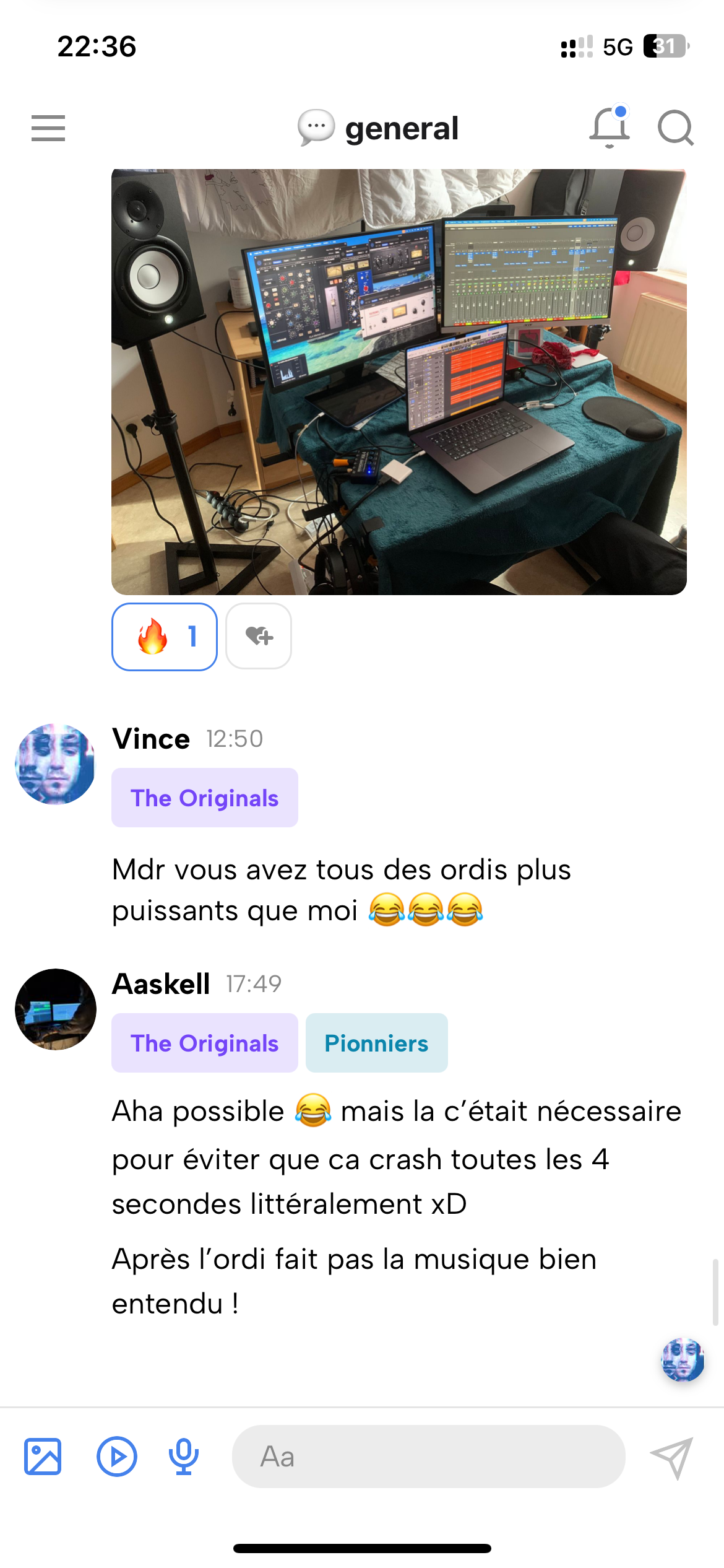 Capture de l'app PM School : menu de la communauté